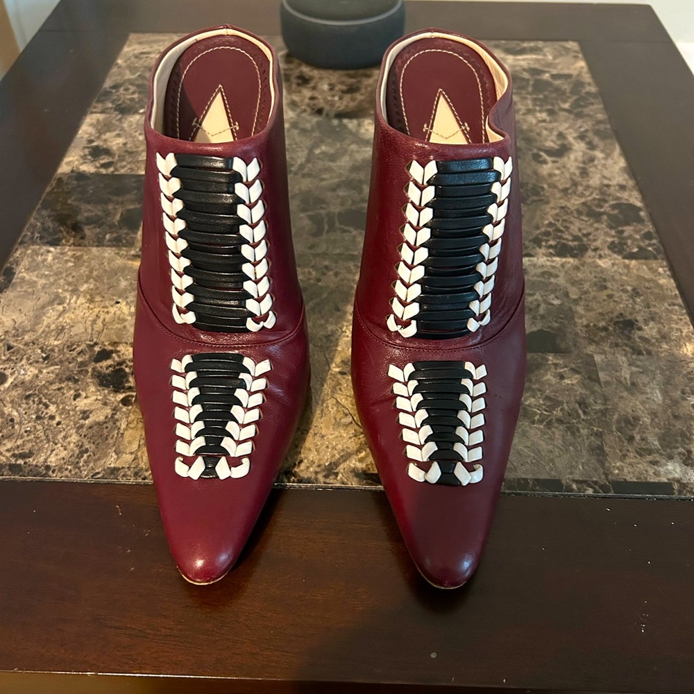 Altuzarra Leather Mule Booties